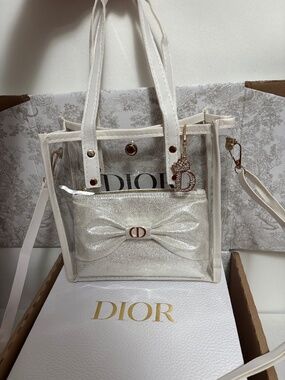 Dior Beauty Pouch with clear handbag/crossbody bag
